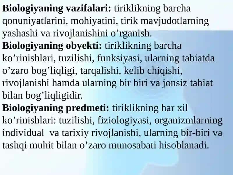 Biologiya faniga kirish 3