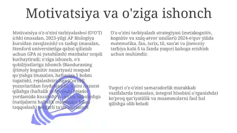 Oʻrganishda oʻzini oʻzi boshqarish usullari 3
