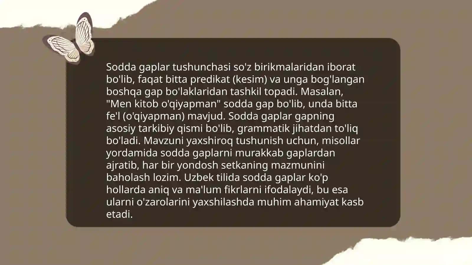 Sodda gaplar va ularning turlari 3