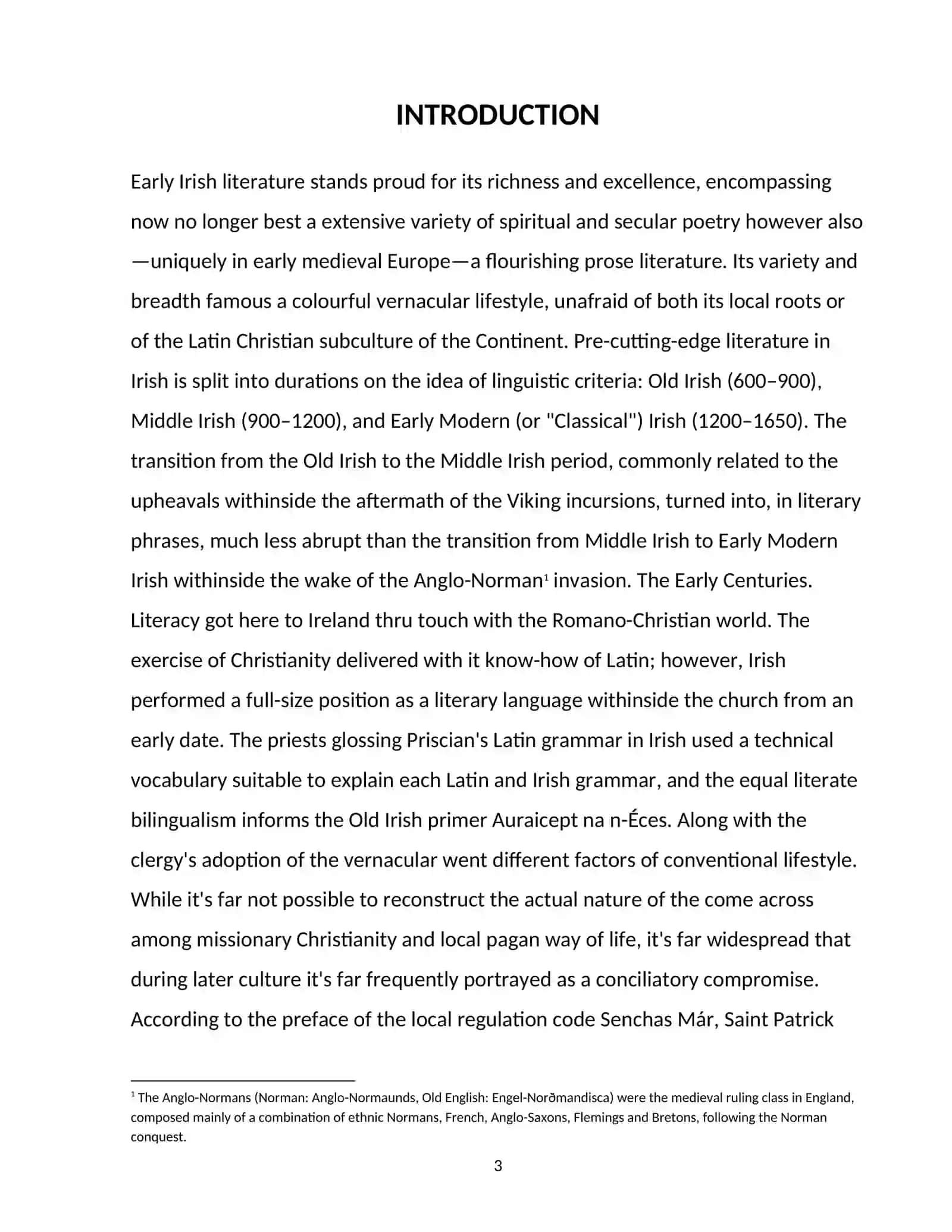 Course Paper on Early Medieval Literature 3