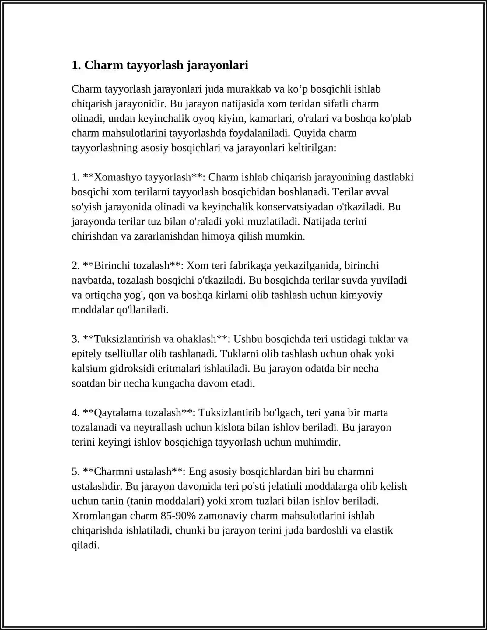 CHARMNING TEXNALOGIK JARAYONLARI 3