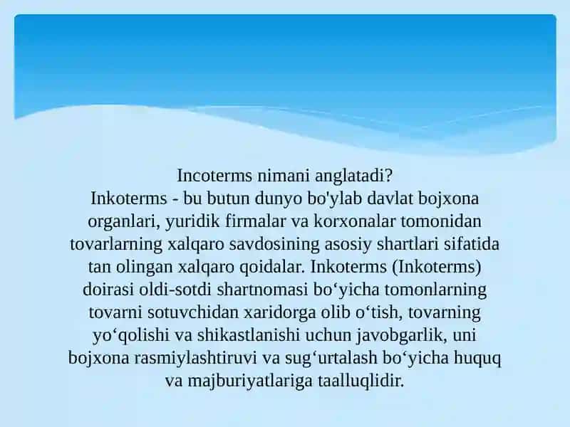 Inkoterms haqida tushuncha 3