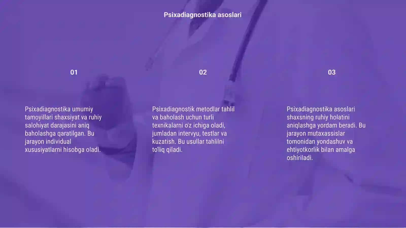 Psixadiagnostik umumiy tamoyillari va Psixadiagnostik metodlari 3
