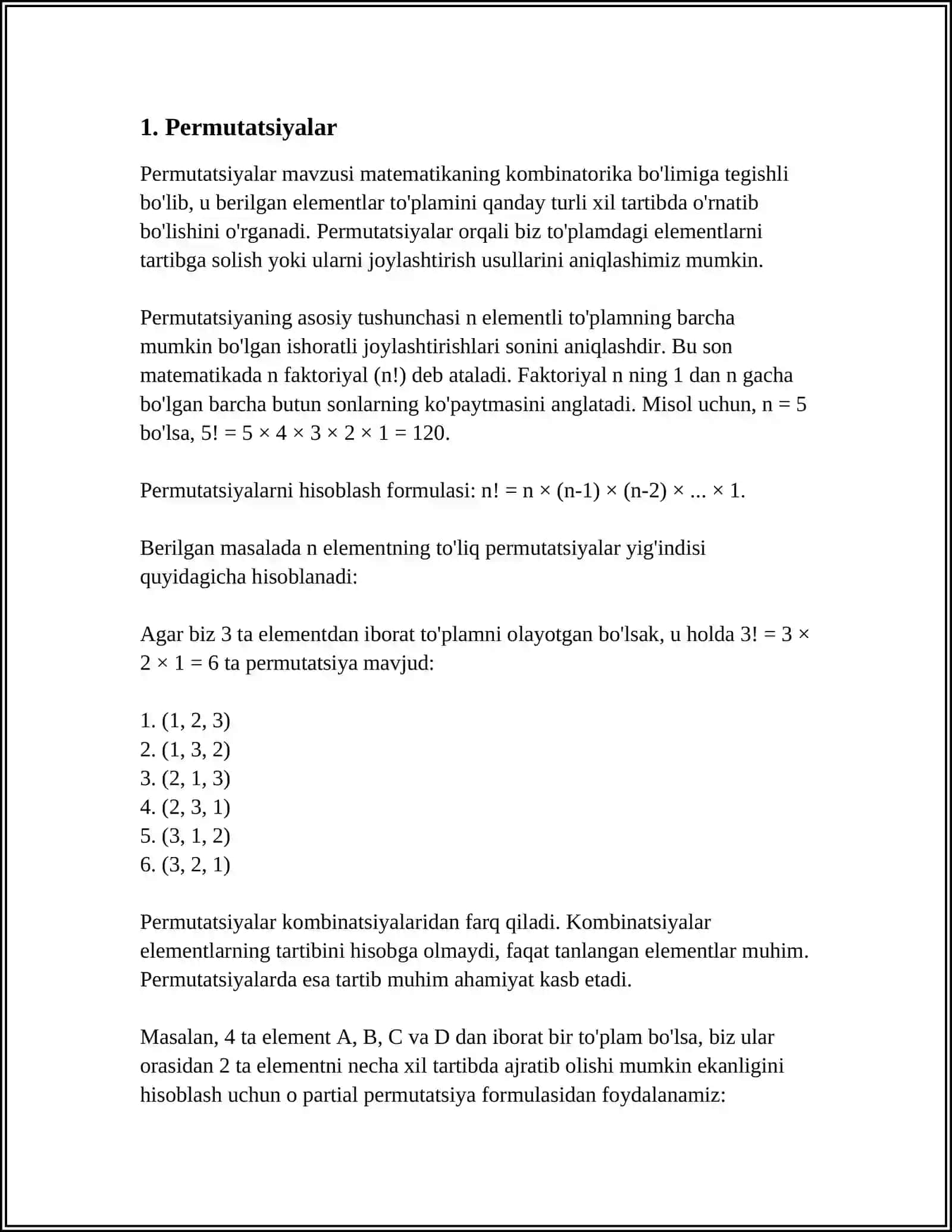 QIZIQARLI KOMBINATORIKA 3