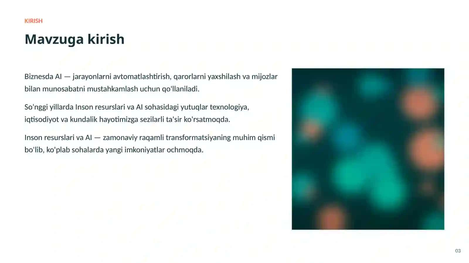SUN'IY INTELLEKT • AI BIZNESDA 3
