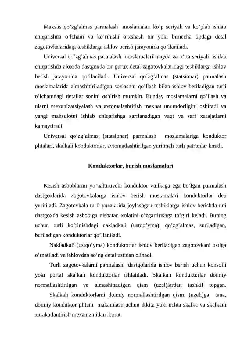 Parmalash va Frezalash dastgoxlari moslamalari 3