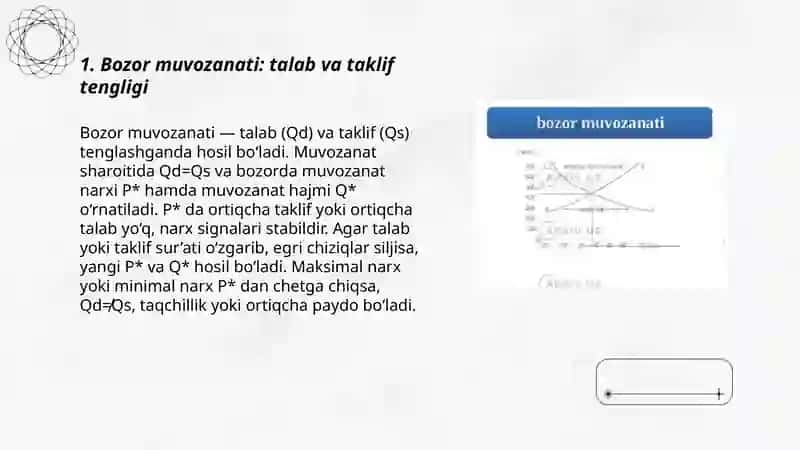 Bozor muvozanati 3