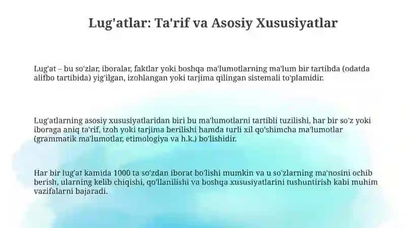 Lug'atlar va ularning turlari 3