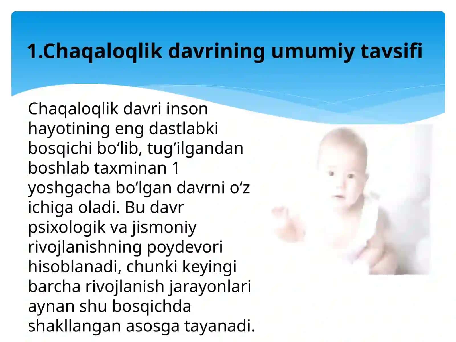 Chaqaloqlik davrining psixologik xususiyatlari 3