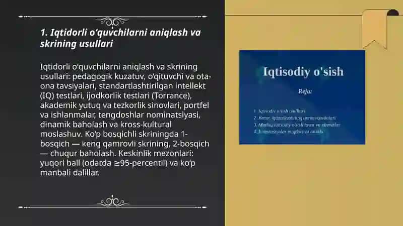 Iqtidorli oʻquvchilarni oʻqitish 3