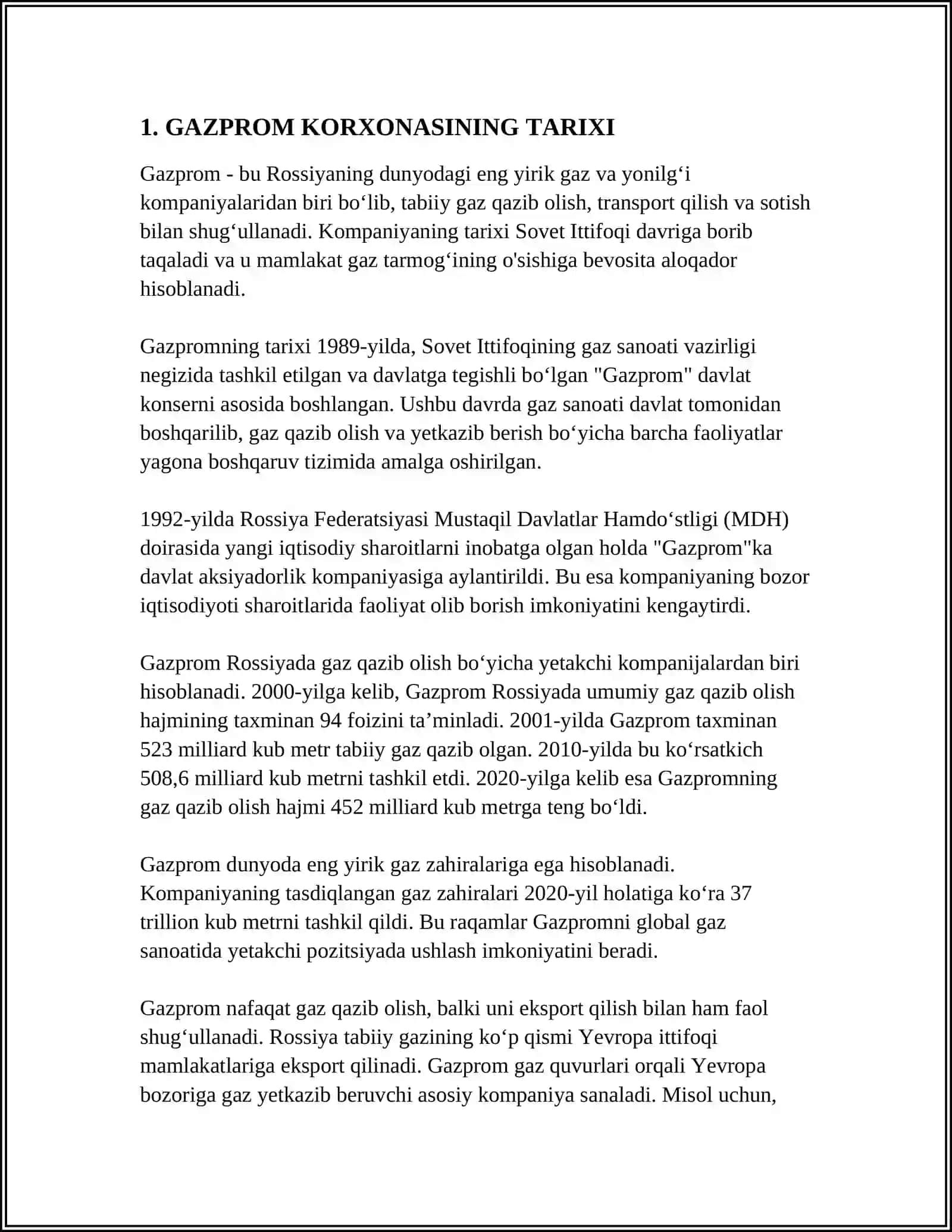 GAZPROM KORXONASI 3