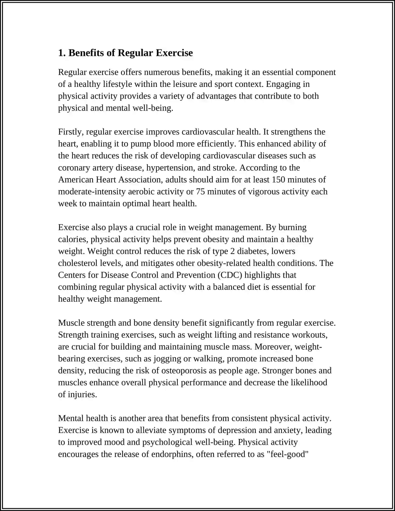 PRESENTATION: LEISURE AND SPORT 3