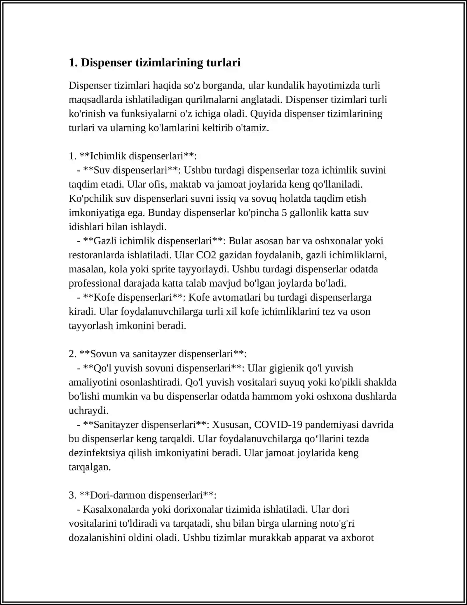 DISPENSER SISTEMALAR 3