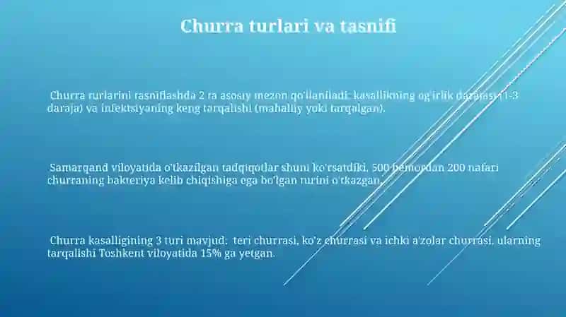 Churra turlari davolash usullari asoratlar 3