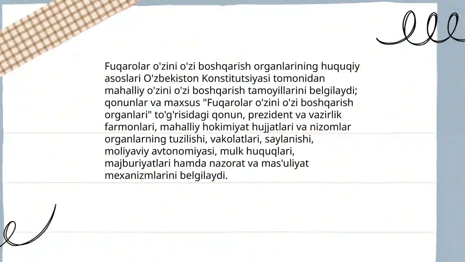 Fuqarolar o'zini o'zi boshqarish organlari 3