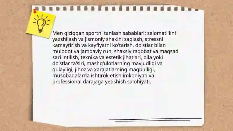Men qiziqqan sport turi bo'yicha 3