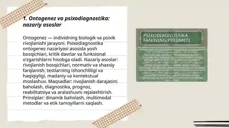 Ontogenezda psixodiagnostika metodlaridan foydalanish 3