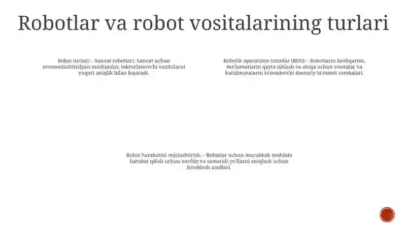 Robotolar Va Robototexnik Vositalarni Loyhalashtirish 3