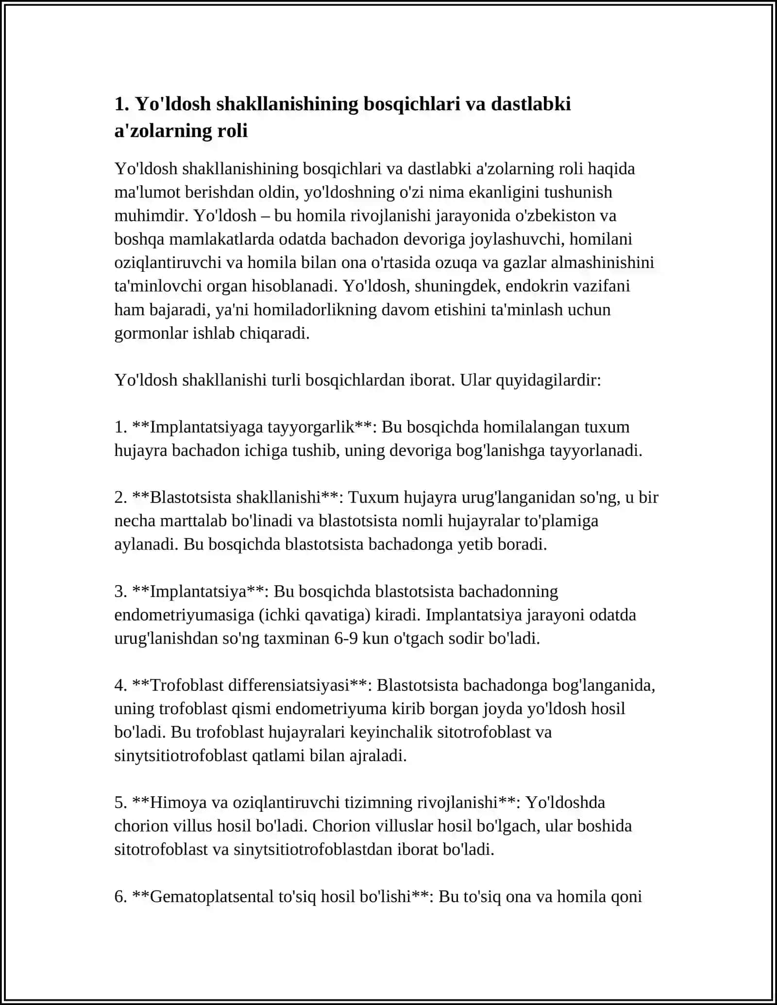 YO'LDOSH SHAKLLANISHDA DASTLABKI A'ZOLARNING ROLI 3