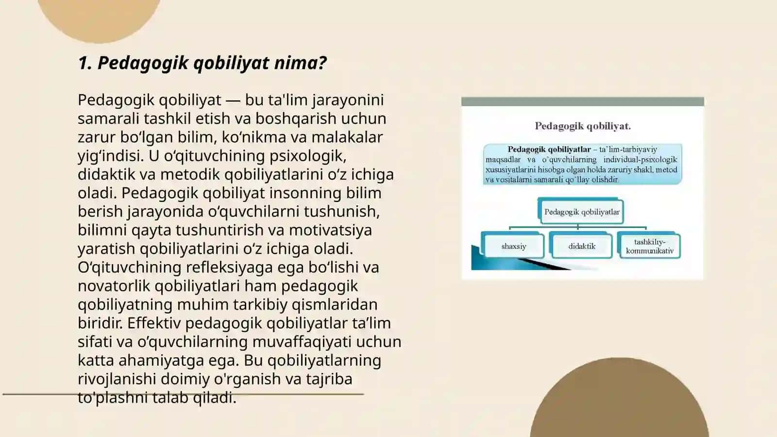 O'qituvchi faoliyatida pedagogik qobilyat 3