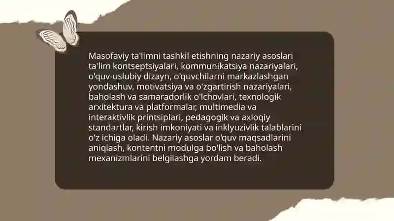 Masofaviy ta'limni tashkil etish vaboshqarish 3