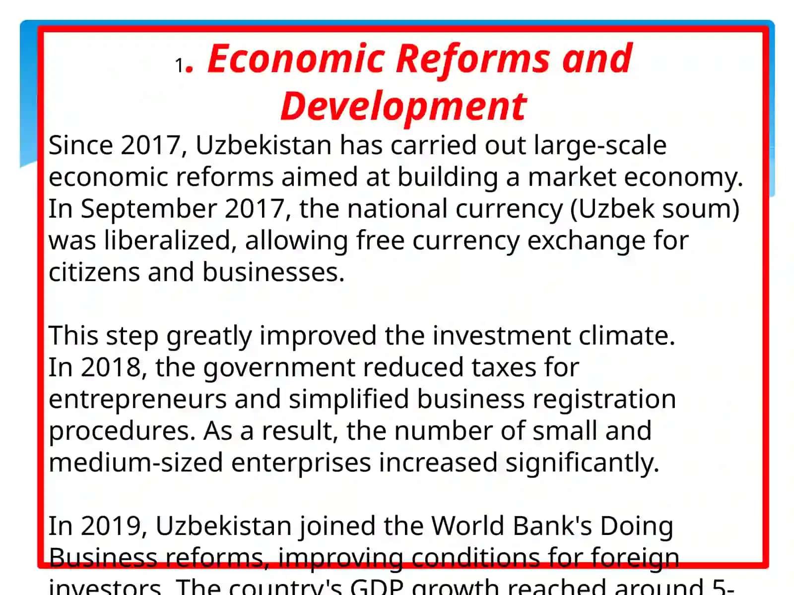 Achievements of Uzbekistan in the years of independence 3