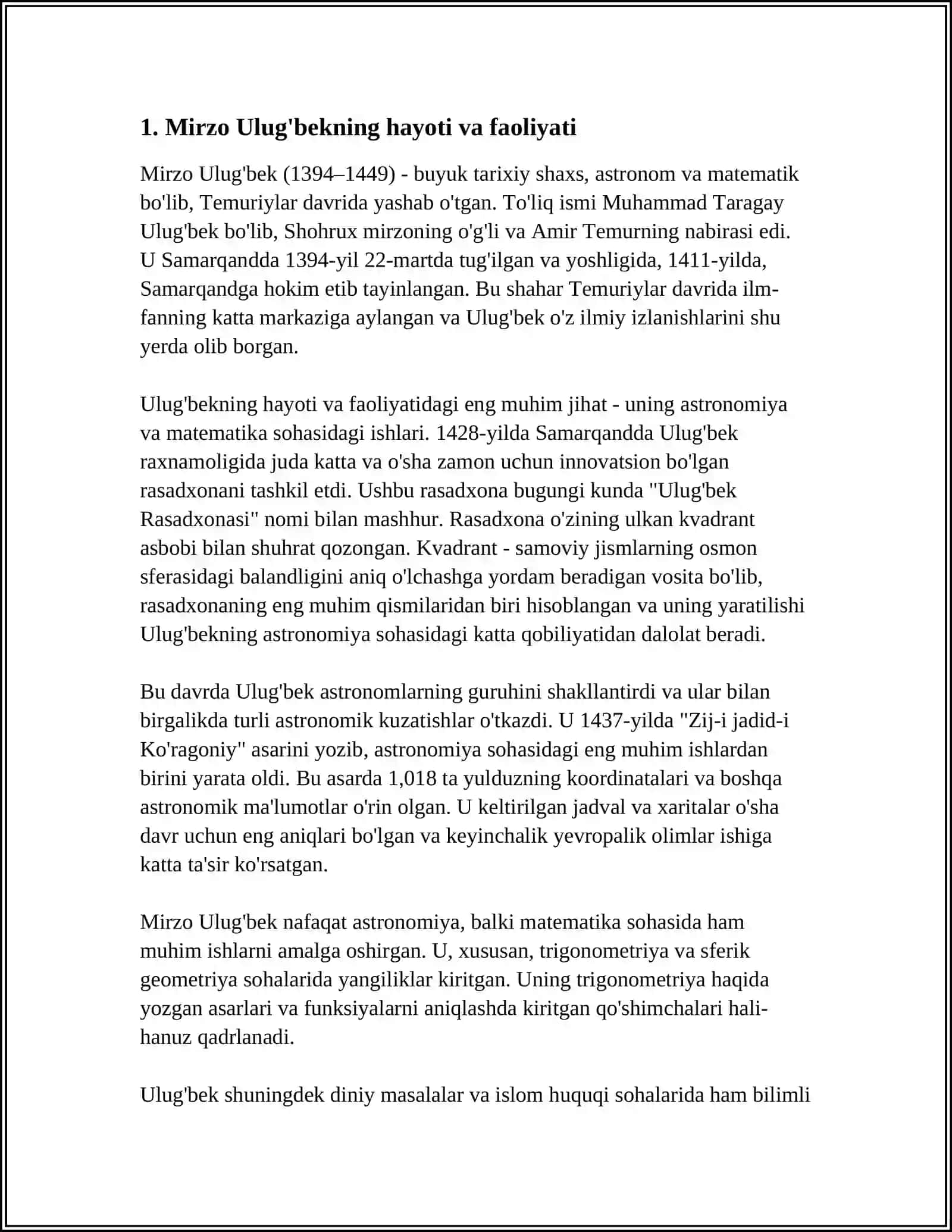 MIRZO ULUG'BEK DAVLAT ARBOBI VA BUYUK OLIM 3