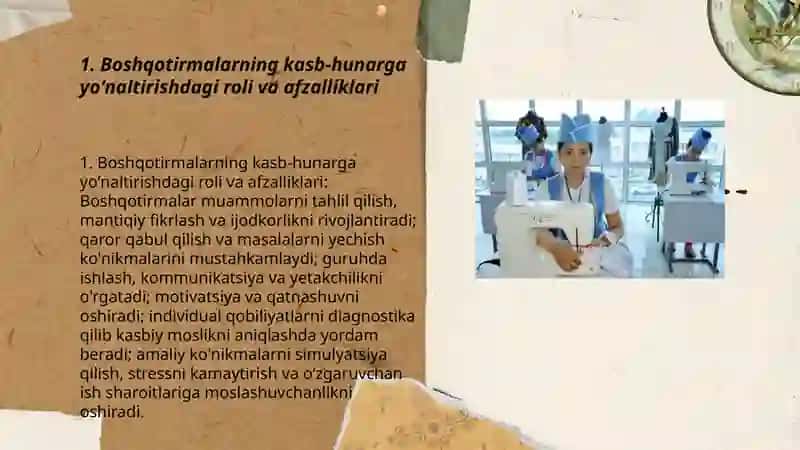 Kasb-hunarga yoʻnaltirishda boshqotirmalardan foydalanish 3