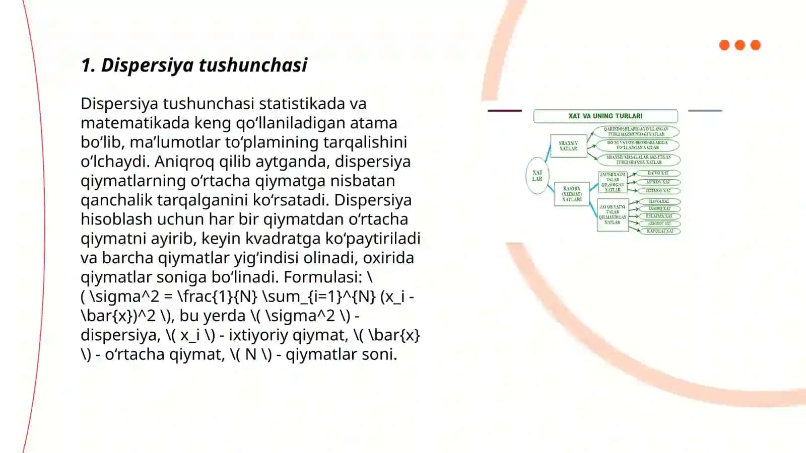 Dispersiya va uning turlari 3