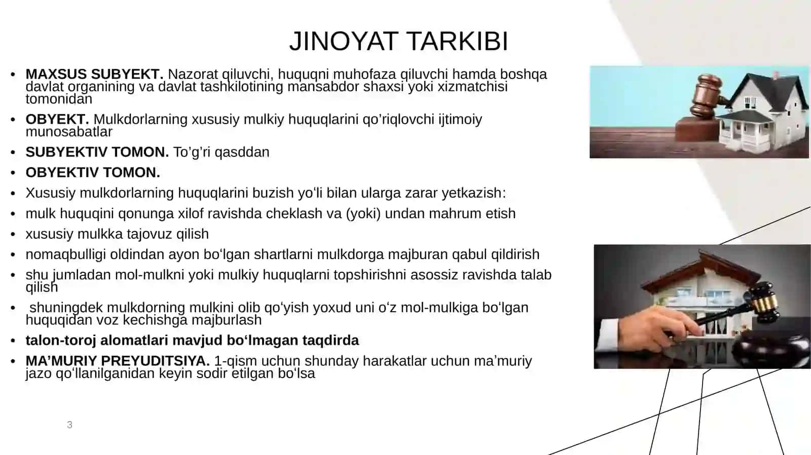 Xususiy Mulk Huquqini Buzish 3