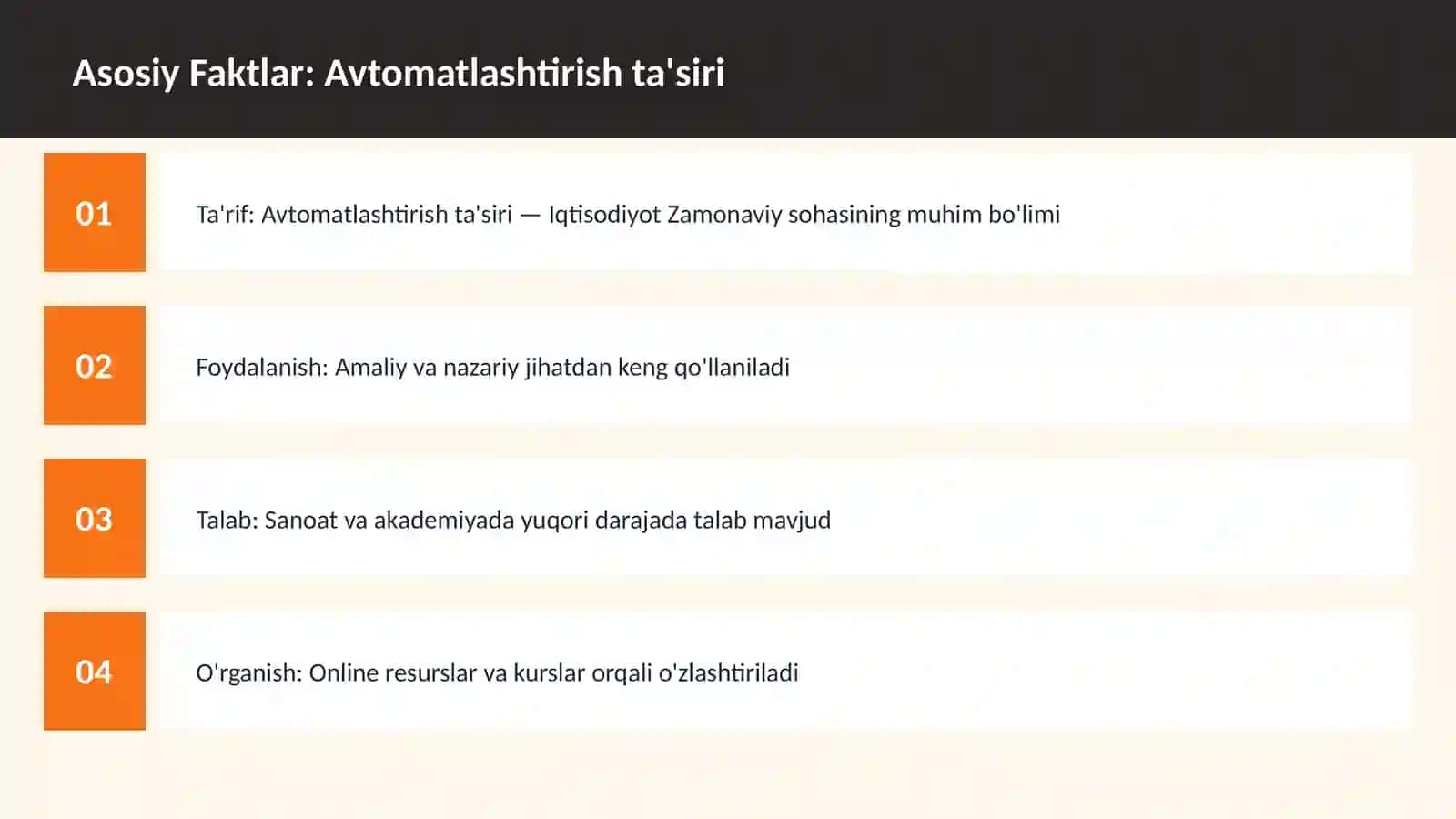 Avtomatlashtirish ta'siri 3