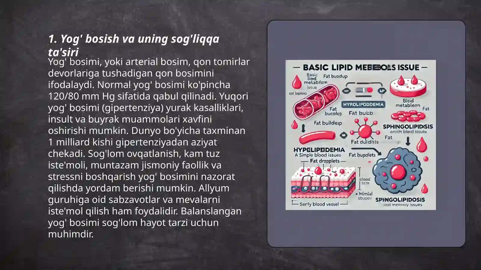 Yog' bosish, semirish, giperlipidemiya, sfingolipidozlar 3