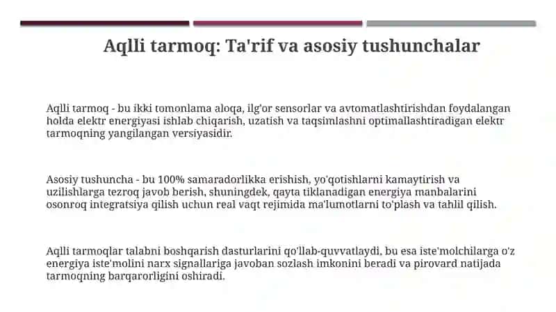 Aqllielektrtarmog‘i(Smart Grid) gakirish 3