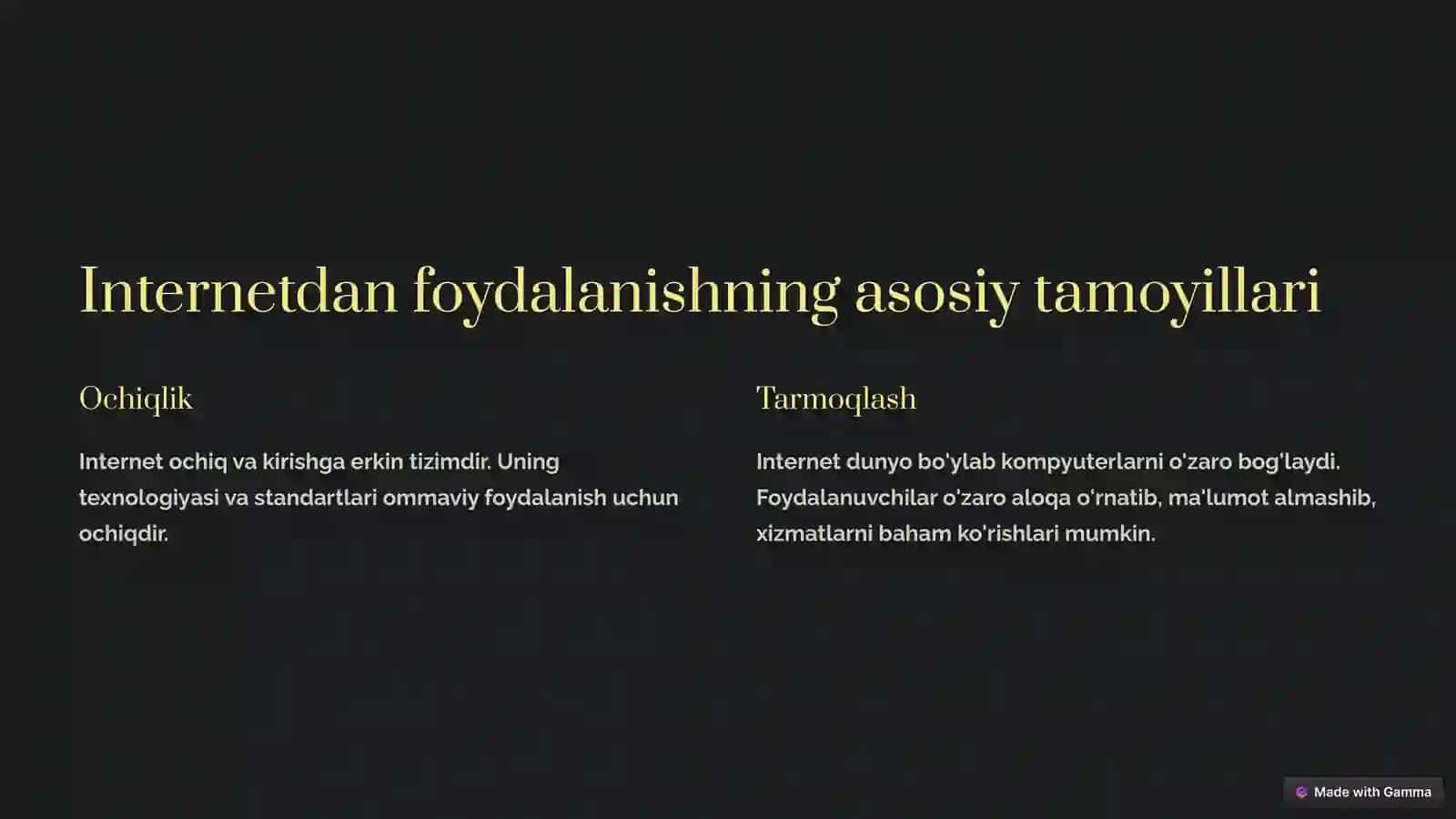 Internetning ishlatydigan printsiplari 3