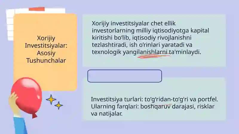 Xorijiy Investitsiyalar 3