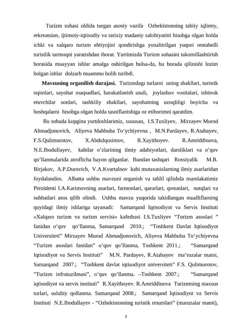 Turizmning zamonaviy turlari 3