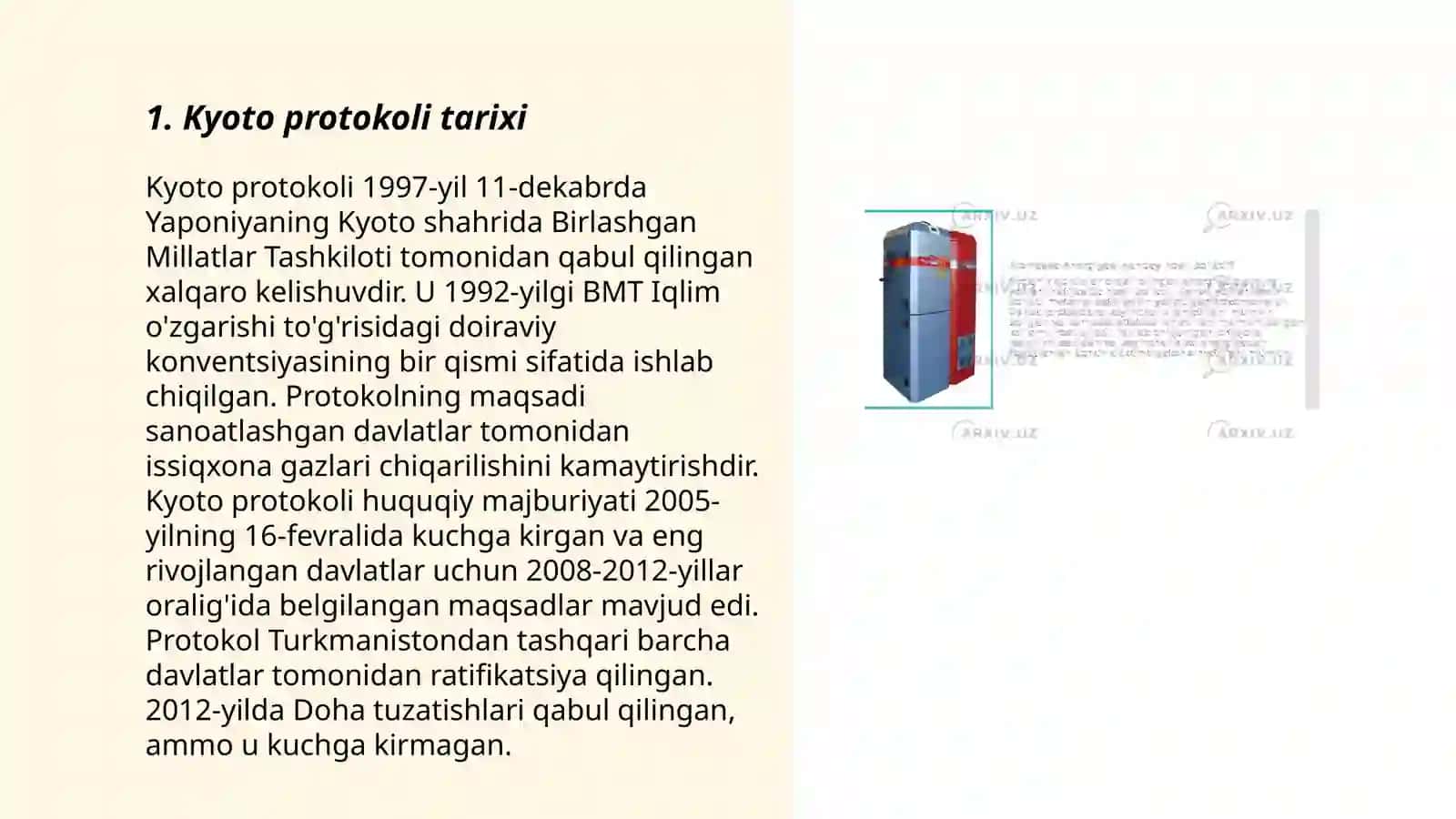 Kyoto protokoli haqida tushuncha 3