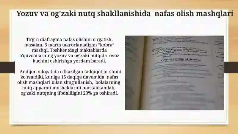 Yozuv va og'zaki nutq shakllanishida ishlar 3