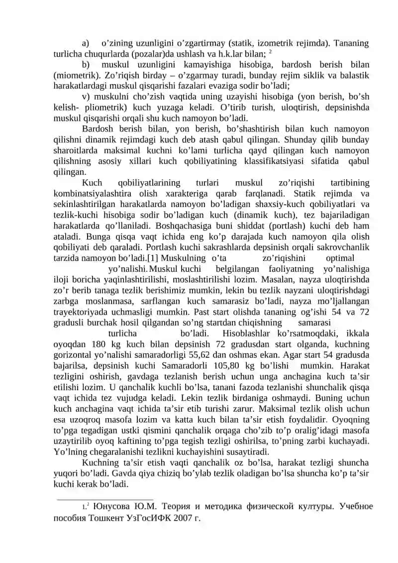Kuch qobiliyatini tarbiyalash 3