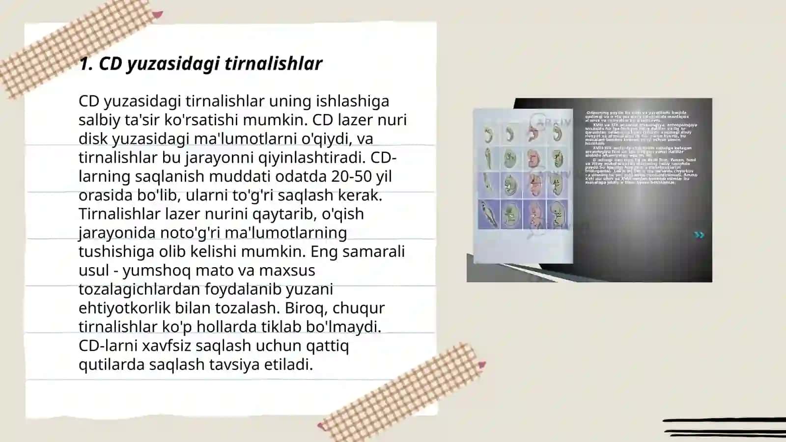 CD yuzasidagi tirnalishlar 3