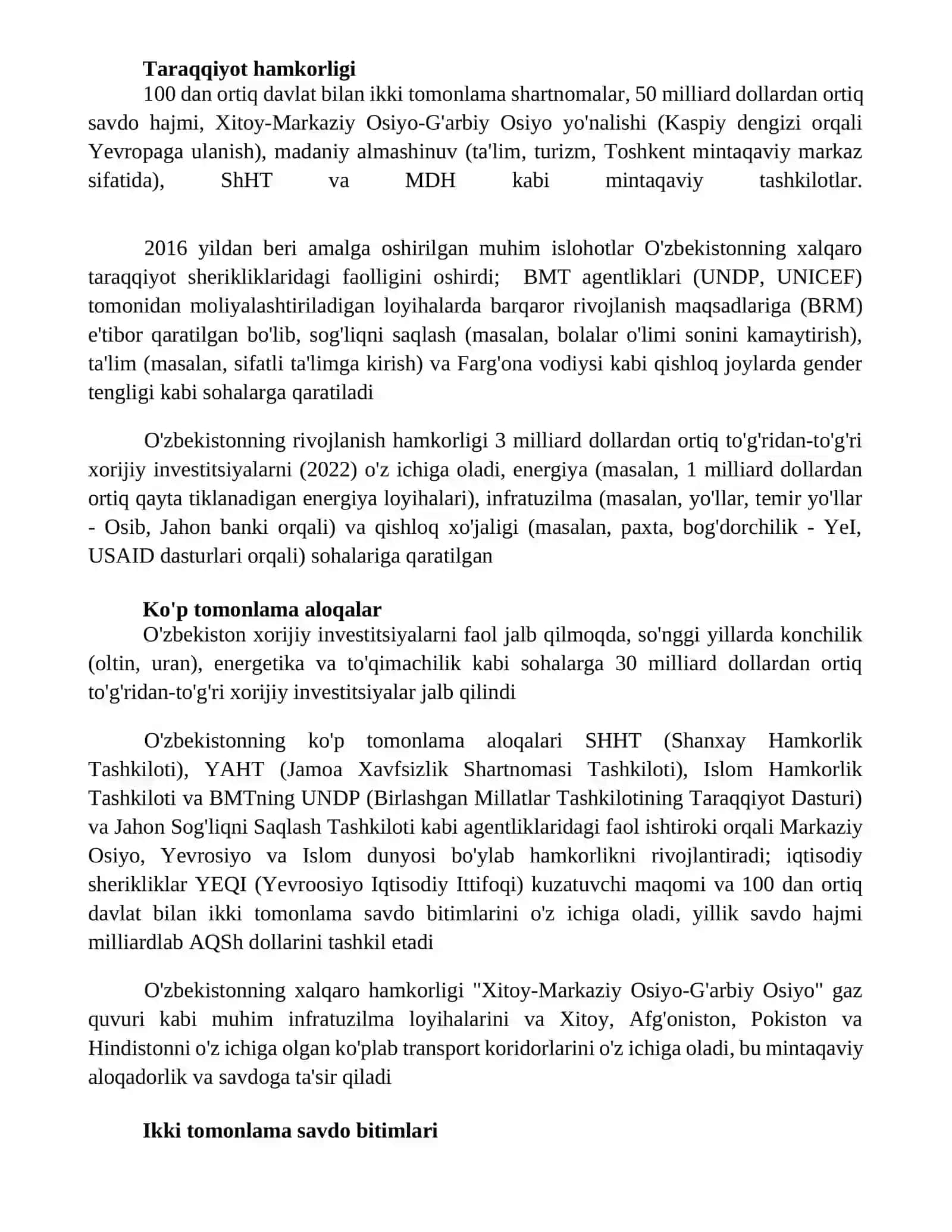 O'zbekiston xalqaro hamkorligi 3