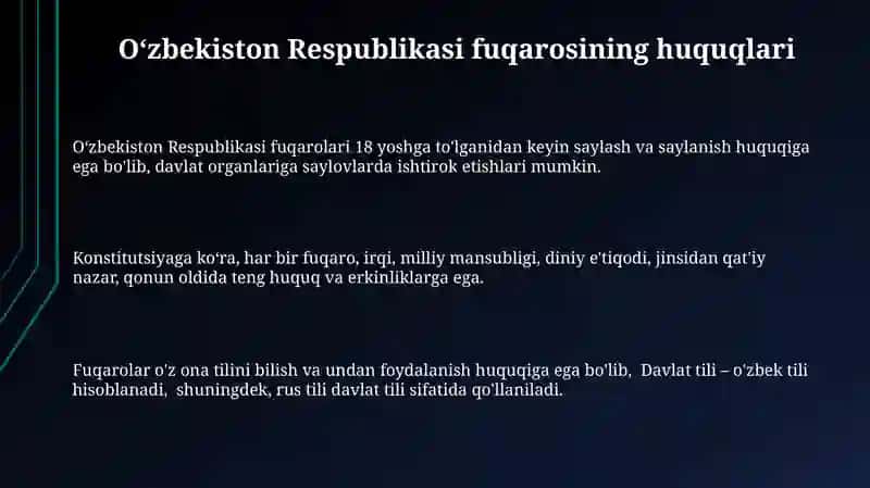O'zbekiston Respublikasi Fuqaroligi 3