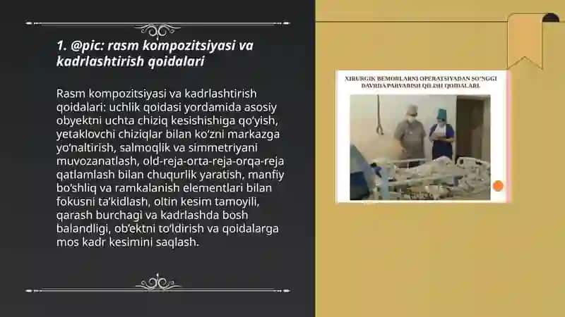 Rasm kompozitsiyasi va kadrlashtirish qoidalari 3