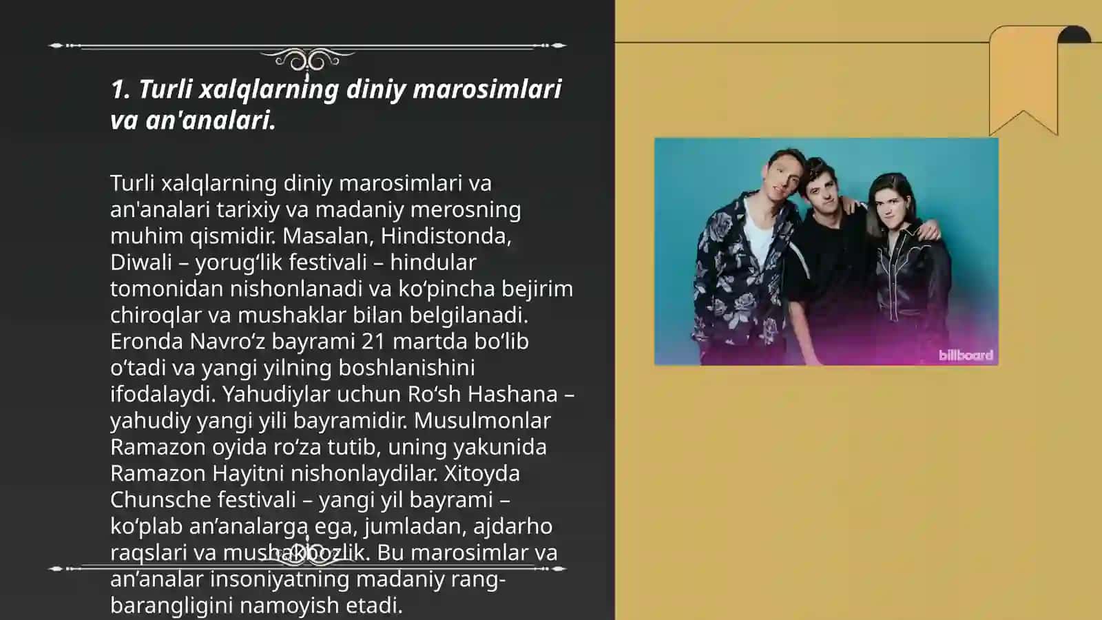 Turli xalqlarning diniy marosimlari va an'analari 3