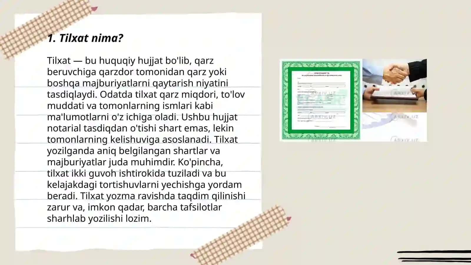 Tilxat, tushuntirish xati yozish qoidalari 3