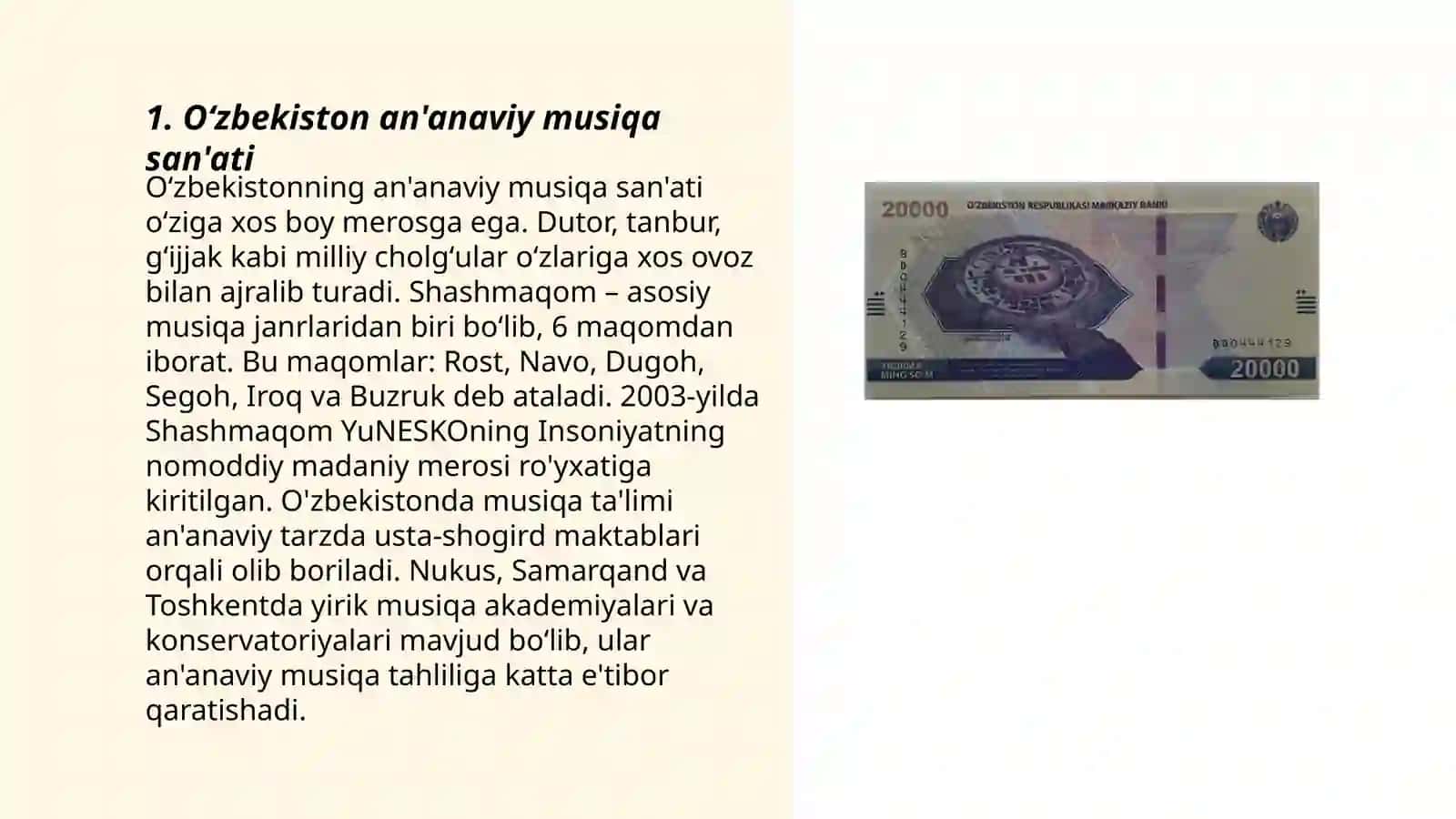 Oʻzbekiston an'anaviy musiqa san'ati 3