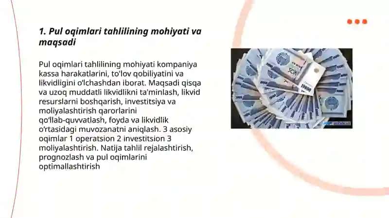 Pul oqimlari tahlili 3