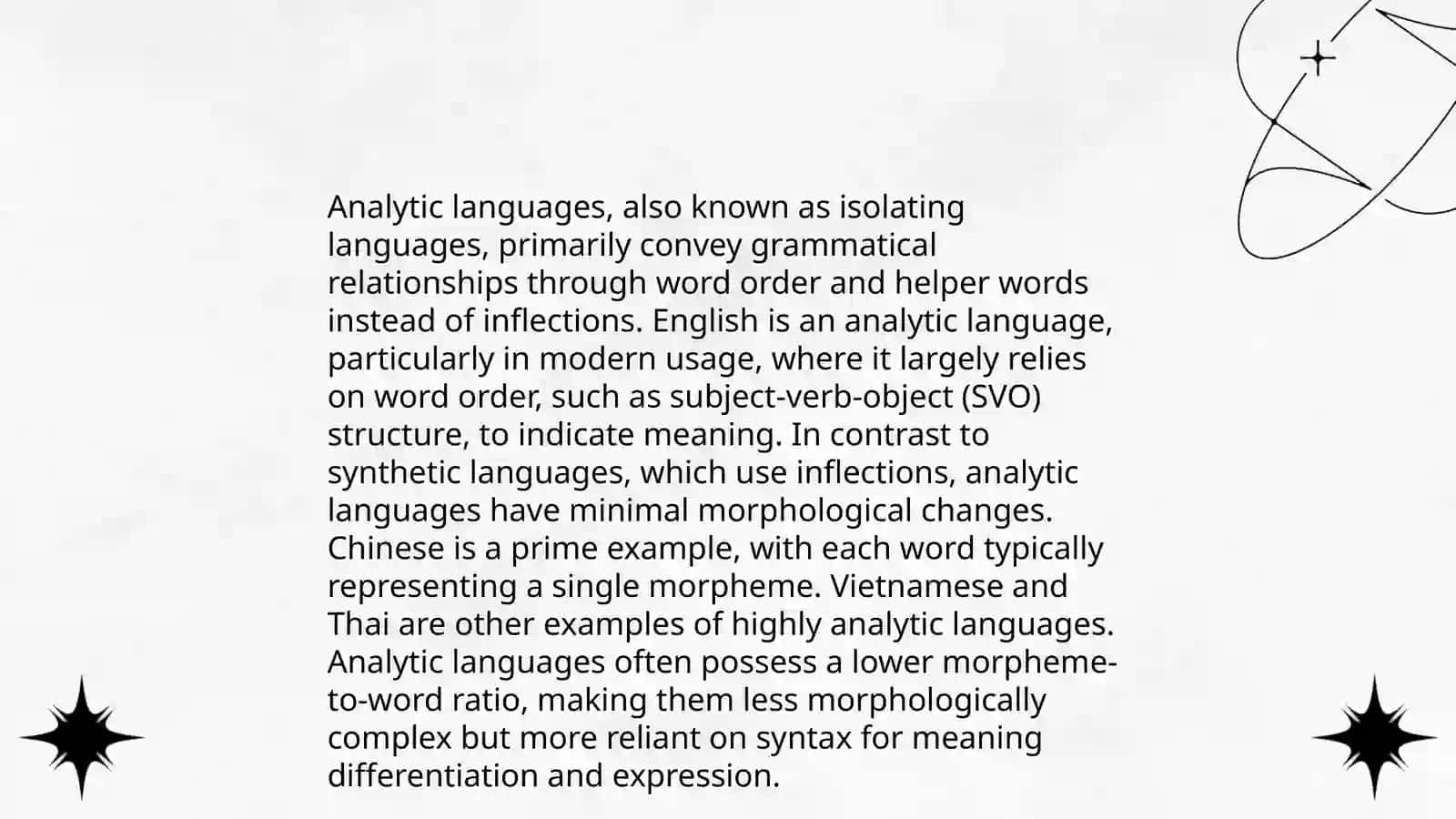 Morphological classification of languages 3
