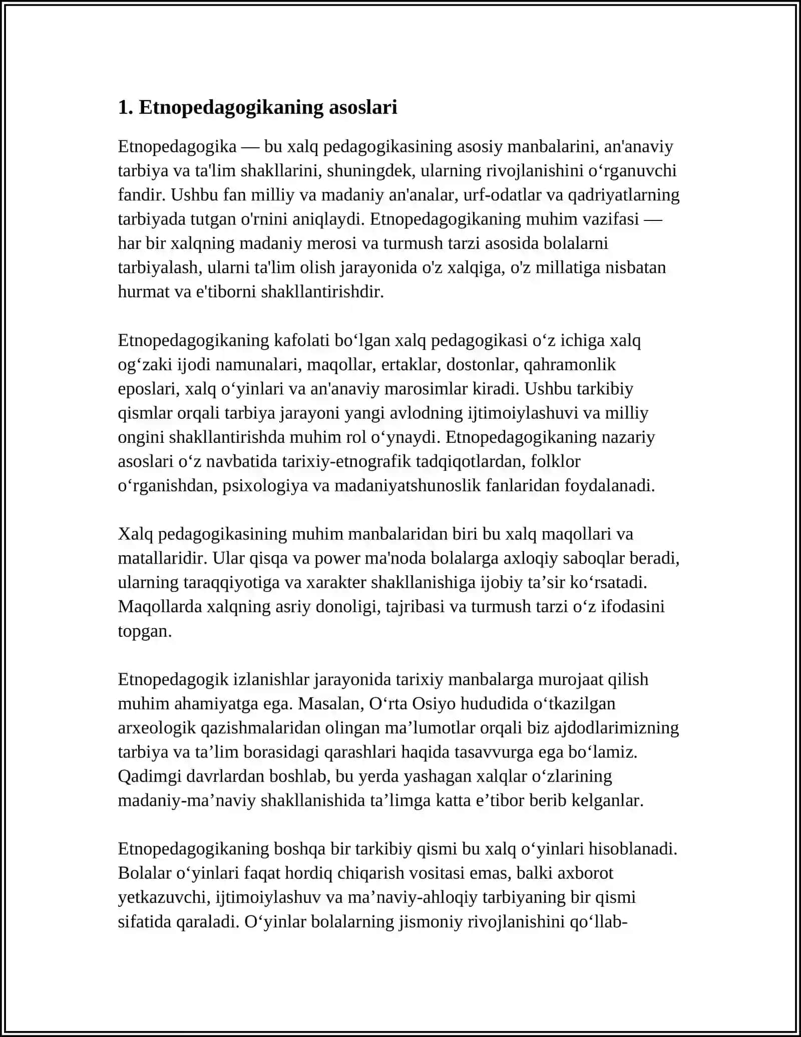 ETNOPEDAGOGIKAGA ASOSLANGAN TA'LIM MODELI 3