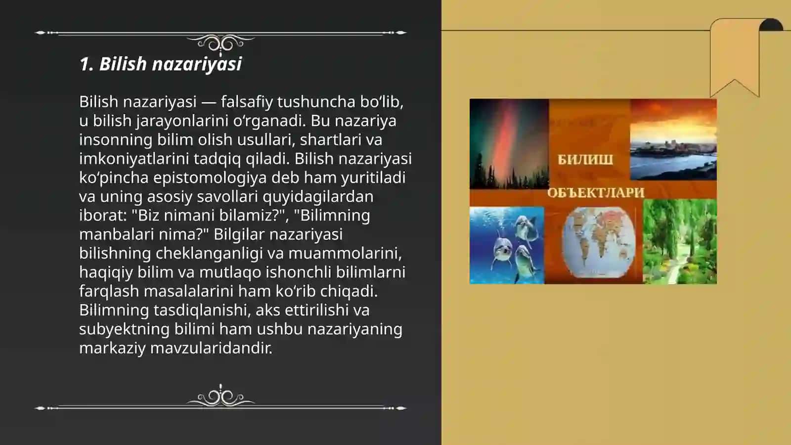 Bilish falsafasi 3
